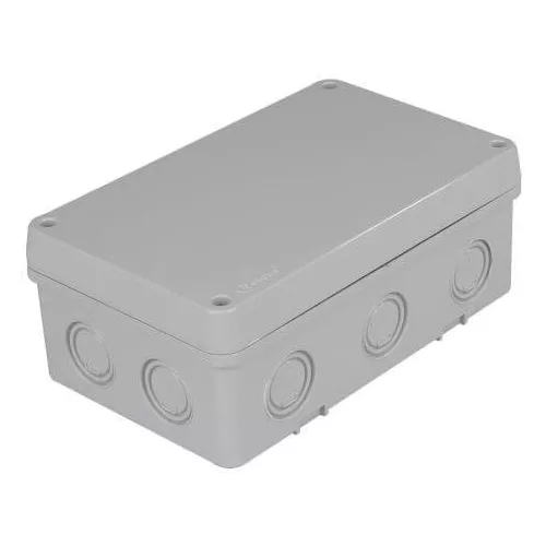 TP Electric Kötődoboz 110x180x70 IP67 perforált oldalfalú, teli tető, 10db kikönnyítés 3310-214-0600