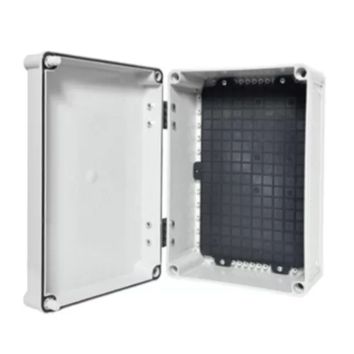 TP Electric Kötődoboz, ABS, IP67, teli nyitható tető zsanérral 250x360x150 3310-234-0600