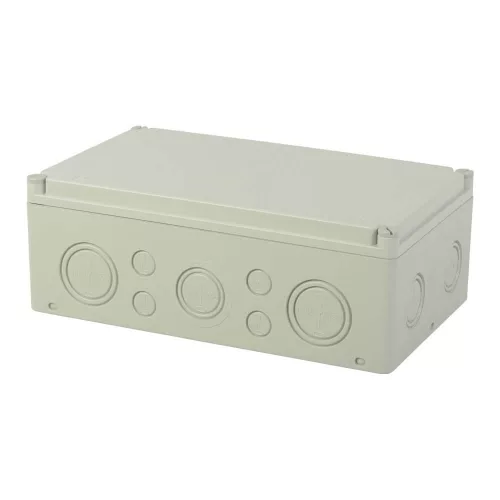 TP Electric Kötődoboz 180x300x110 IP67 perforált oldalfal, teli tető, 10db kikönnyítés 3310-270-0600