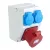 TP Electric Szerelt ipari doboz 120×170mm IP44 3 fázisú (75x75) aljzat 5x32A 1db+1 fázisú kék aljzat 2 db 3317-200-7000H