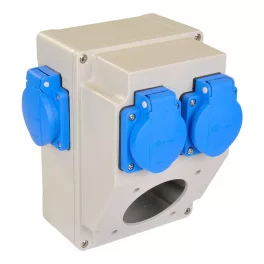  TP Electric Üres ipari doboz 120×170mm fúrt 3 fázisú (75x75) aljzathoz+1 fázisú kék aljzat 4 db 3317-202-1112