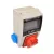 TP Electric Ipari doboz szerelt 130x220 1x(4P32A) + 2x(2P+F) oldalsó IP44 3318-002-2600