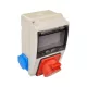 TP Electric Ipari doboz szerelt 130x220 1x(4P32A) + 2x(2P+F) oldalsó IP44 3318-002-2600