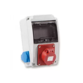   TP Electric Ipari doboz szerelt 130x220 1x(5P16A) + 2x(2P+F) oldalsó IP44 3318-002-5000