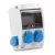 TP Electric Ipari doboz szerelt 130x220 2x(2P+F) előlapon + 2x(2P+F) oldalsó IP44 3318-202-0000