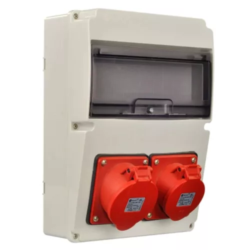 TP Electric Ipari doboz szerelt 220x300-1x(5P16A)+1x(5P32A) IP44 3320-000-5700
