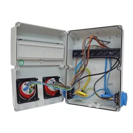   TP Electric Ipari doboz szerelt 220x300 2x(5P16A) + 2x(2P+F) oldalsó IP44 VEZETÉKELVE (3320-002-5500) 3320-111-0001
