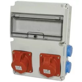   TP Electric Ipari doboz szerelt 220x300 2x(5P16A)+4x(2P+F)oldalsó IP44 VEZETÉKELVE (3320-004-5500) 3320-111-0004