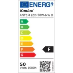 Kanlux 33203 ANTEM LED 50W-NW B, LED freflektor, fekete 4000K