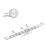 Kanlux 33319 L48 9W/M 24IP65-RGBW LEDSZALAG szilikonos 24V 9W 48led/m 5fm