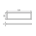 Kanlux 33390 ADTR-H 12030 W kiemelő keret 120x30cm