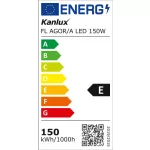 Kanlux 33474 FL AGOR/A LED 150W NW reflektor, LED reflektor 4000K fekete