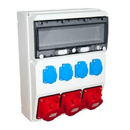   TP Electric Ipari doboz szerelt 300x400mm, IP44, 1x(5P16A)+2x(5P32A) + 4x(2P+F), gyorscsatlakozós aljzatokkal 3360-400-5172HH