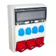 TP Electric Ipari doboz szerelt 300x400mm, IP44, 1x(5P16A)+2x(5P32A) + 4x(2P+F), gyorscsatlakozós aljzatokkal 3360-400-5172HH