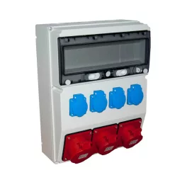   TP Electric Ipari doboz szerelt 300x400mm, IP54, 2x(5P16A) + 1x(5P32A) + 4x(2P+F), gyorscsatlakozós aljzatokk 3360-400-5271HH