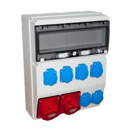   TP Electric Ipari doboz szerelt 300x400mm, IP44, 1x(5P16A) + 1x(5P32A) + 6x(2P+F), gyorscsatlakozós aljzatokk 3360-600-5171HH