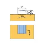 STRONG takaró profil LED-hez profil Fanto 2m tejfehér 342531