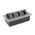 STRONG elektromos dugaszoló aljzat 3x230V, Schuko, 265x130x68 mm nemesacél szín 353328