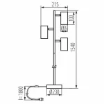 Kanlux  35787 EVALO FL 3xGU10 W-SR állólámpa fehér
