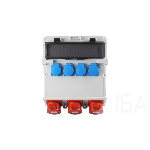 TP Electric Szerelt ipari doboz 300x340, IP44, 4x(1x16A)+1x(5x16A)+2x(5x32A), 14 modulos 3600-400-5172