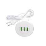 STRONG USB töltő, 3x töltő kimenet fehér Bútorba süllyeszthető, 361007