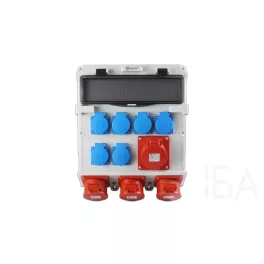   TP Electric Szerelt ipari doboz 300x340, IP44, 6x(2P+F)+ 3x(5x32A)+1x(5x16A), 14 modulos 3630-400-7153