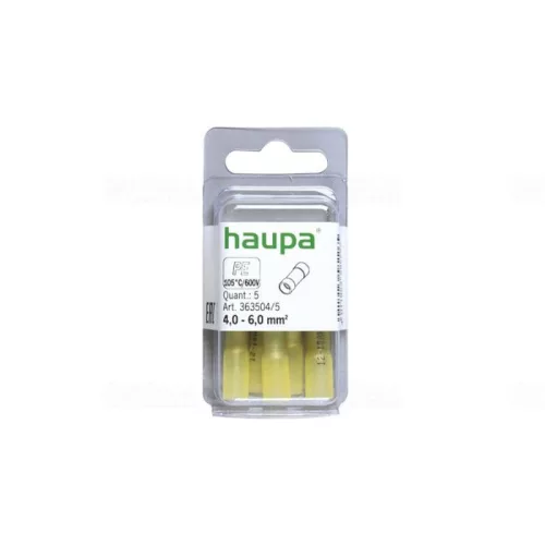 HAUPA 363504/5 Toldó hüvely 4,0-6,0 sárga SmallPack (5db/bliszter)