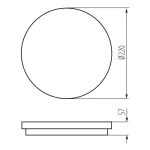 Kanlux 38777 BENO 12-18W CCT-O-SEW lámpa, mennyezeti kerek LED mozgásérzékelős, fehér 3000-3500-4000K, IP65