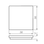 Kanlux 38780 BENO 24-30W CCT-L-SEG lámpa, mennyezeti szögletes LED, grafit 3000-3500-4000K, IP65