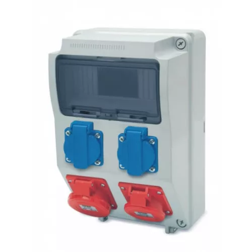 AcQUA 9 modulos szerelt doboz /2db ht. alj+1-1db 4P 16A-32A/, 3958_1, Famatel S.A