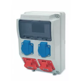   AcQUA 9 modulos szerelt ipari doboz /2db ht. alj+2db 4P 16A/, 3958_2, Famatel S.A