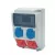 AcQUA 9 modulos szerelt ipari doboz /2db ht. alj+2db 4P 16A/, 3958_2, Famatel S.A