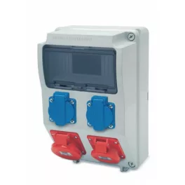  AcQUA 9 modulos szerelt doboz /2db ht.alj+1db 5P 16A+ 1db 5P 32A/, 3958_4, Famatel S.A