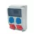 AcQUA 9 modulos szerelt doboz /2db ht.alj+1db 5P 16A+ 1db 5P 32A/, 3958_4, Famatel S.A
