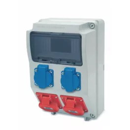   AcQUA 9 modulos szerelt ipari doboz /2db házt. alj+2db 5P 16A/, 3958_5, Famatel S.A