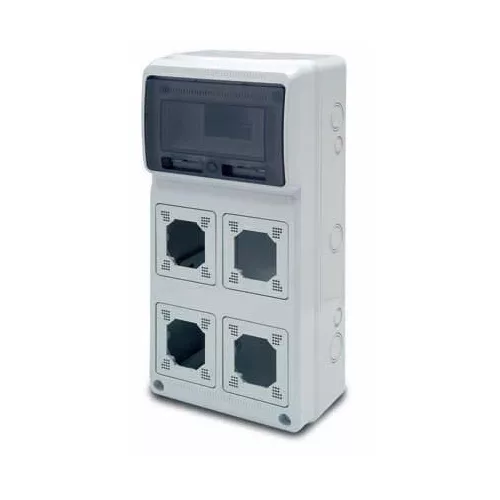 AcQUA 8 modulos + 4 szerelvényhelyes doboz 506x230x150mm, 3961, Famatel S.A