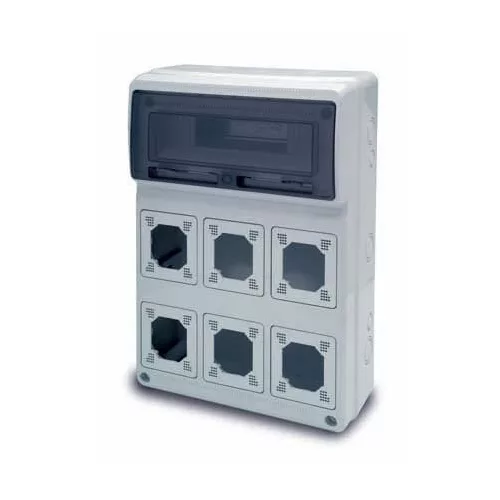 AcQUA 16 modulos + 6 szerelvényhelyes doboz 506x380x150mm, 3962, Famatel S.A
