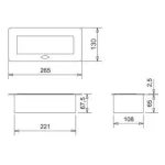 STRONG elektromos dugaszoló aljzat 3x230V, Schuko, 265x130x68 mm fekete 405248