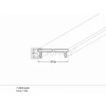 Topmet TM-takaró profil LED profilokhoz 14 rápattintható tejfehér 2000mm (F) A2060038