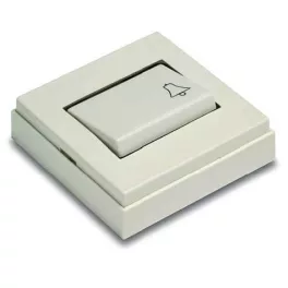   Nyomókapcsoló, falon kívüli, csengőjellel, 10A-230V, krém, 5010, Famatel S.A