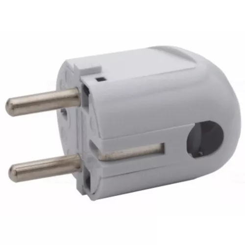 Legrand dugvilla 054365 Földelt csatlakozódugó 16A, 230V, műanyag, fehér, oldalsó kivezetéssel