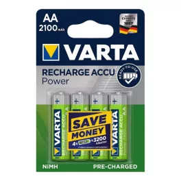   VARTA 56706 akkumulátor AA, NiMH akkumulátor, ceruza, 2100 mAh kapacitás, RTU - feltöltött és használatra kész, 4 db/csomag, 56706