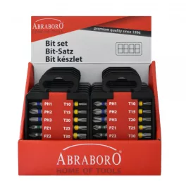 ABRABORO BIT KÉSZLET, SZÍNES 13 x PH/PZ/TX  60802060013