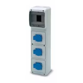   ACQUA doboz  6 modul - 3 db házt. alj  125x495x107 IP44, 6401, Famatel S.A