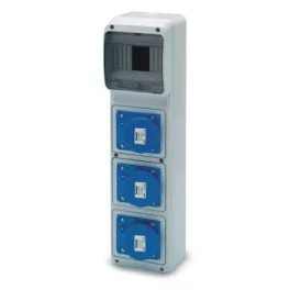   ACQUA doboz 6 modul - 3 db 2P+F ipari alj (23230) IP44, 6402, Famatel S.A