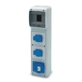   ACQUA doboz 6 modul - 2 db házt.alj + 1 db 2P+F ipari alj (23230) IP44, 6403, Famatel S.A