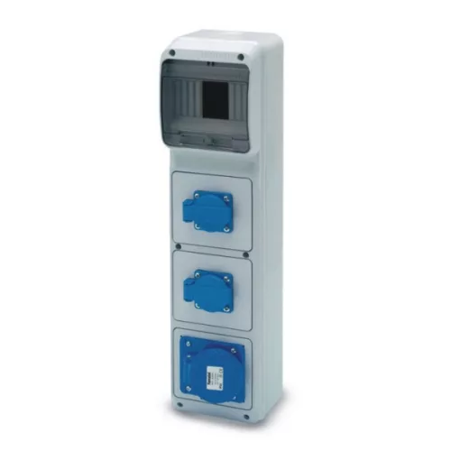 ACQUA doboz 6 modul - 2 db házt.alj + 1 db 2P+F ipari alj (23230) IP44, 6403, Famatel S.A