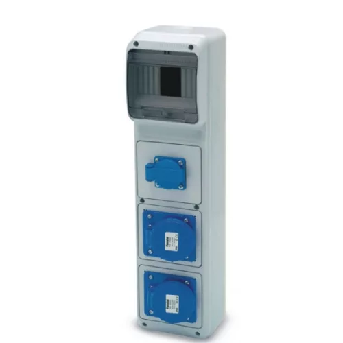 ACQUA doboz 6 modul  - 1 db házt. alj + 2 db 2P+F alj (23230) IP44, 6404, Famatel S.A
