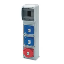   ACQUA doboz 6 modul - 2db 2P+F ipari alj (23230) + 1 db 3P+F 32A alj (23332) IP44, 6407, Famatel S.A