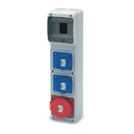   ACQUA doboz 6 modul  - 2db 2P+F 16A (23230) - 1db 3P+N+F 32A IP44, 6410, Famatel S.A